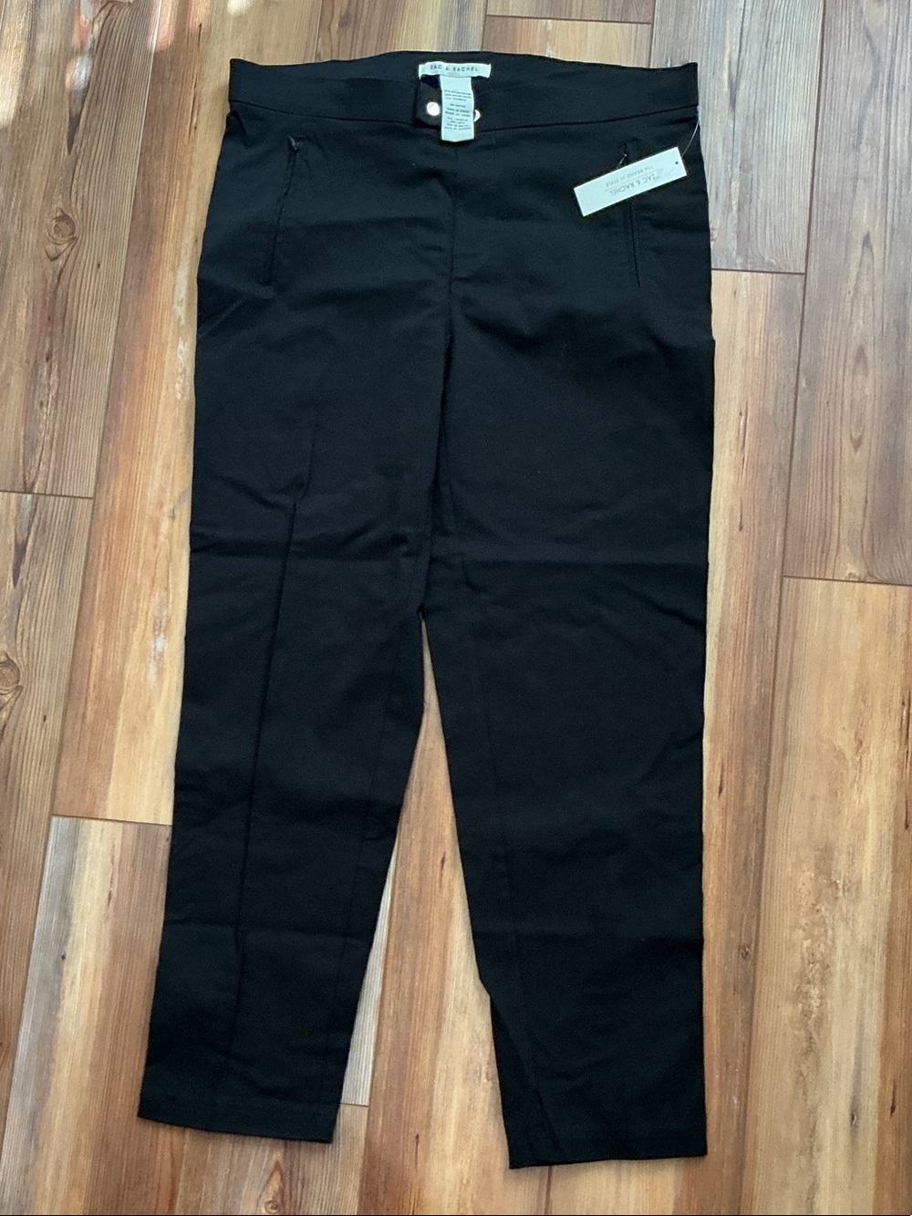 Zac & Rachel Black Ankle Crop Pull-On Pants